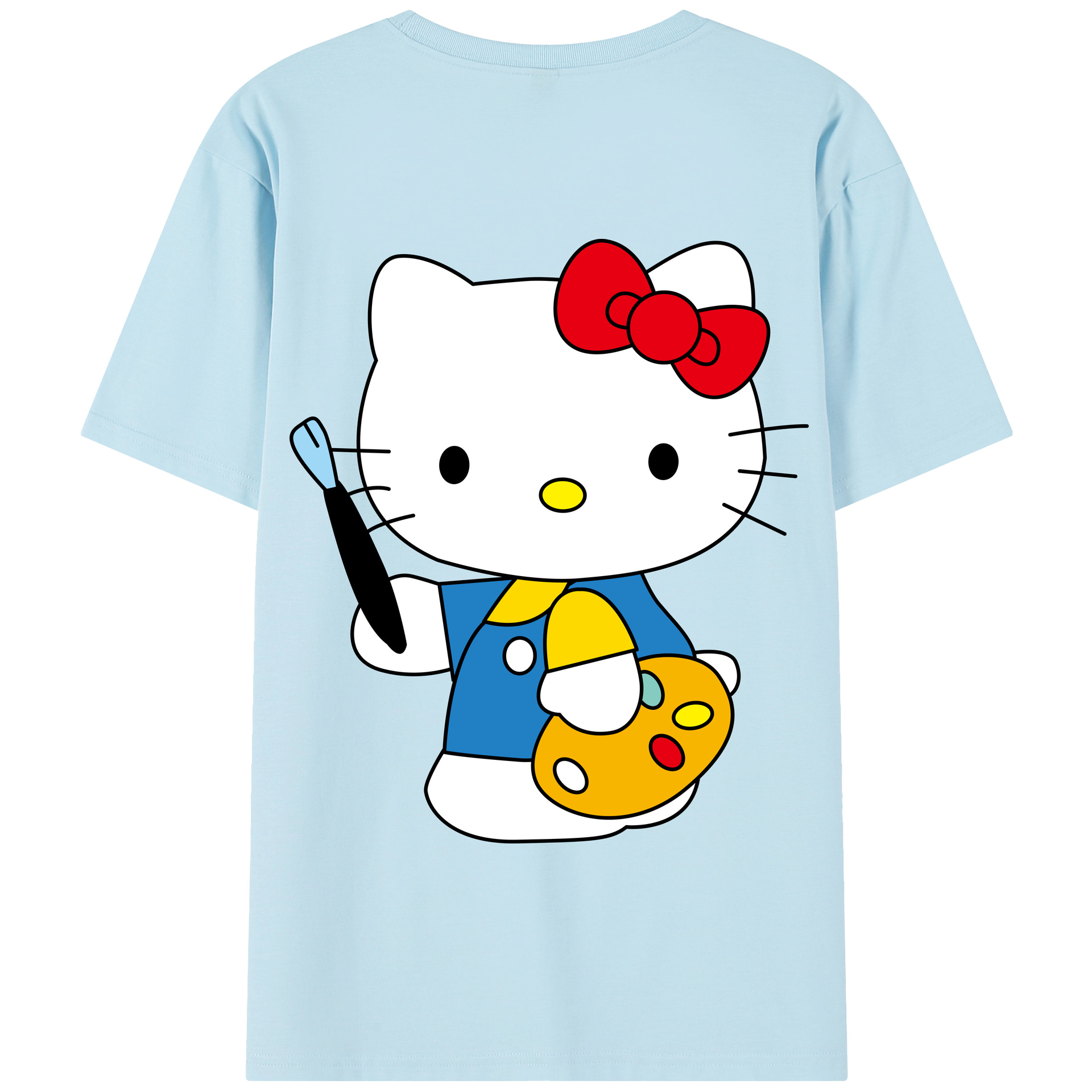 （画像用） Hello Kitty ハローキティ 綿100％半袖Tシャツ（背面プリント）